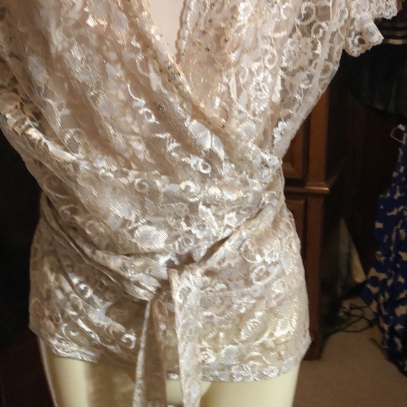 Lace Wrap top with Cami, 2 piece - Picture 3 of 5